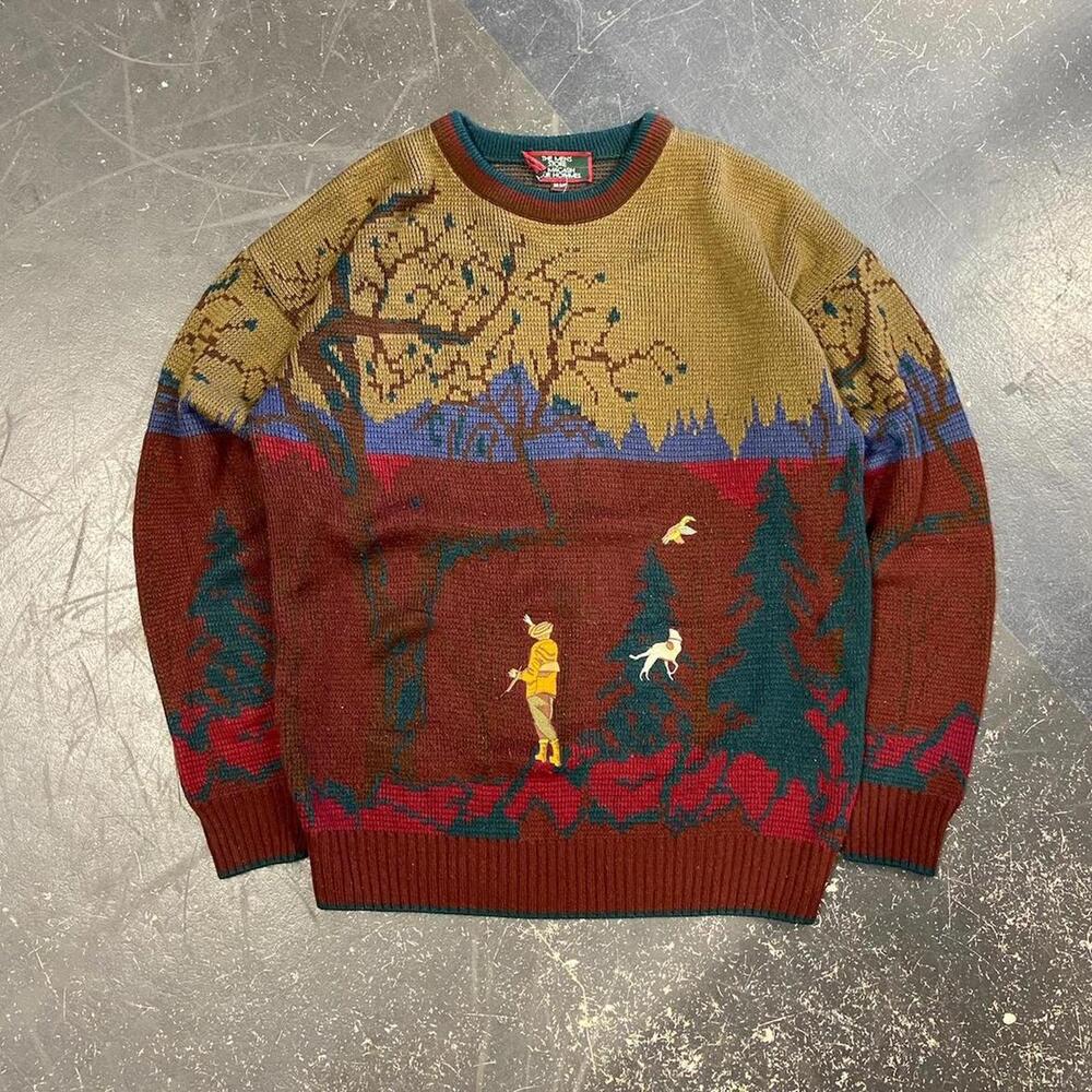 Vintage 90s Sears Duck Hunting Knit - Picture 1 of 6